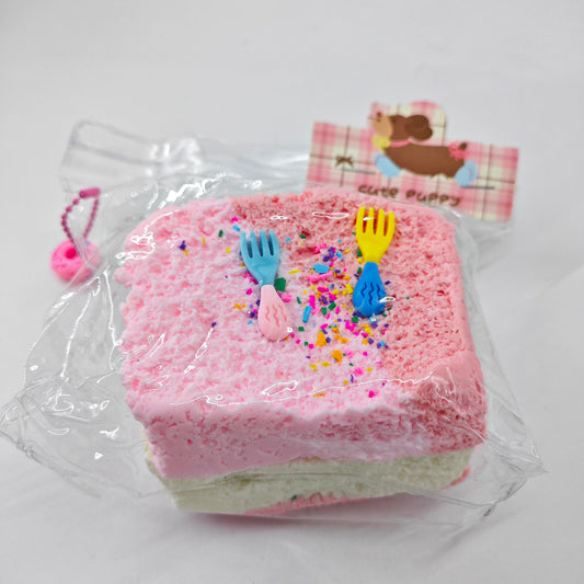 #F0003 big three-layer pink toast （3層の大トースト-粉）